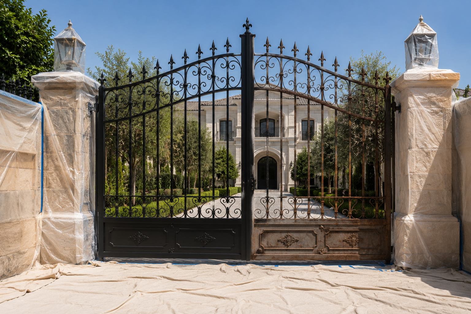 Metal Gate Painting in Abu Dhabi - painting service 17